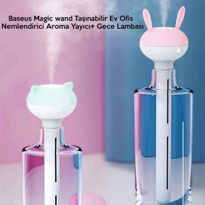 Nevamel Baseus Magic wand Ev Ofis Nemlendirici Aroma Yayıcı+ Gece Lambası-(5775)