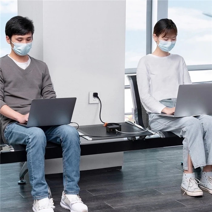 Nevamel BASEUS PowerCombo Mini Power Strip 1AC 10 m Güç Kablosu /EU + UK Fiş Adaptörleri Dahil-(5775)