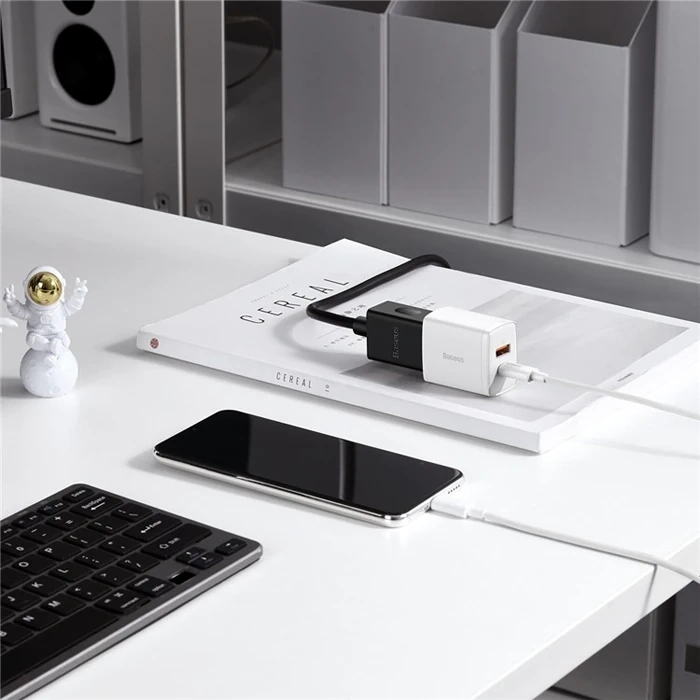 Nevamel BASEUS PowerCombo Mini Power Strip 1AC 10 m Güç Kablosu /EU + UK Fiş Adaptörleri Dahil-(5775)