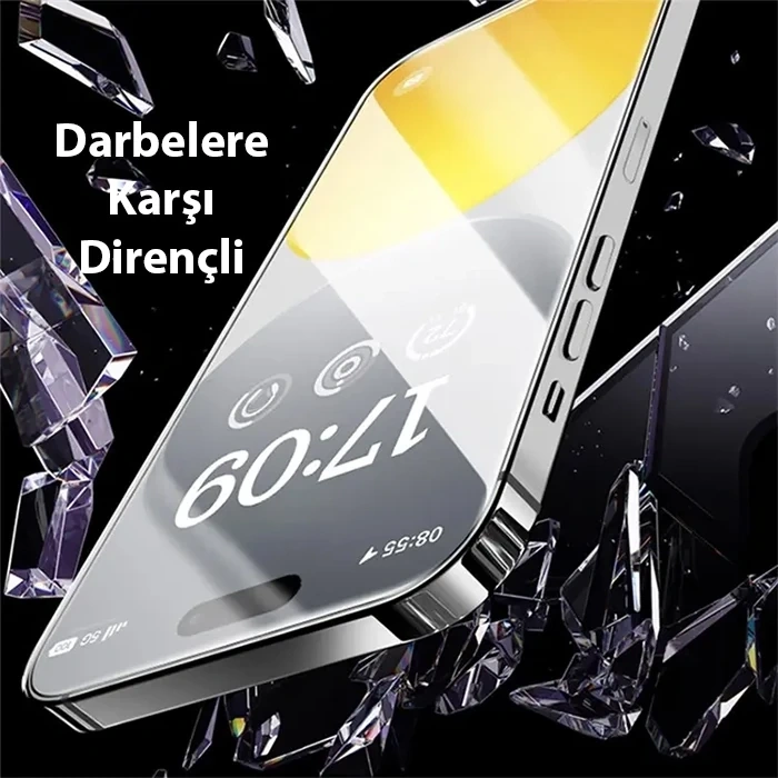 Nevamel Baseus Schott iPhone 15 Pro Max HD Tempered Full Koruma Cam Ekran Koruyucu-(5775)