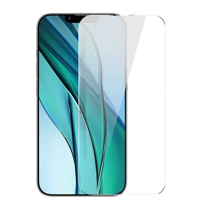 Nevamel Baseus Serisi iPhone 15 Pro Full Koruma Tempered Cam Ekran Koruyucu-(5775)