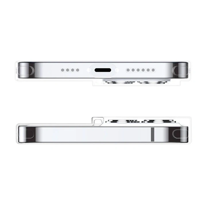 Nevamel Baseus Simple Case iPhone 13 Pro İnce Silikon Şeffaf Kılıf-(5775)