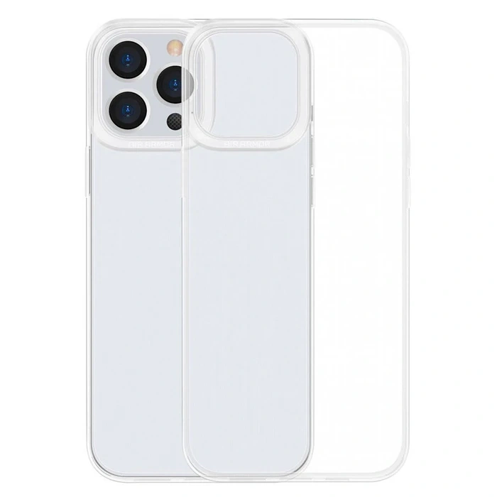 Nevamel Baseus Simple Case iPhone 13 Pro Max İnce Silikon Şeffaf Kılıf-(5775)