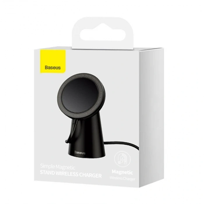 Nevamel Baseus Simple iPhone 15-14 -13-12 Serisi Manyetik Kablosuz Şarj Standı-(5775)