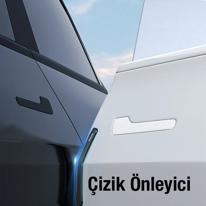 Nevamel Baseus T-Space 6 Parça Tesla Araç Kapı Çizik Önleyici Tampon Koruma Seti-(5775)