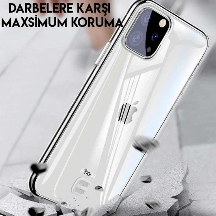 Nevamel® Baseus Transparent Key İPhone 11 Pro Max 6.5inch (2019) Şeffaf Silikon Kılıf-(5775)