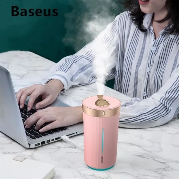 Nevamel Baseus Whale Araç ve Ev Ultrasonik Hava Nemlendirici Gece Lambası-(5775)