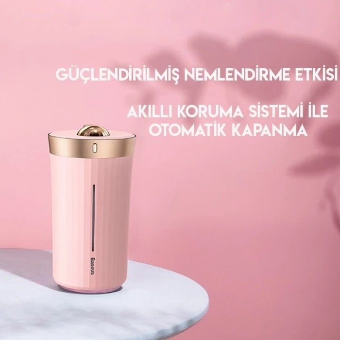 Nevamel Baseus Whale Araç ve Ev Ultrasonik Hava Nemlendirici Gece Lambası-(5775)