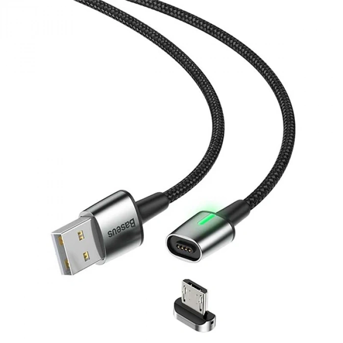 Nevamel Baseus Zinc Magnetic Usb Kablo Şarj Android Mikro Başlık 2Metre 1.5A-(5775)
