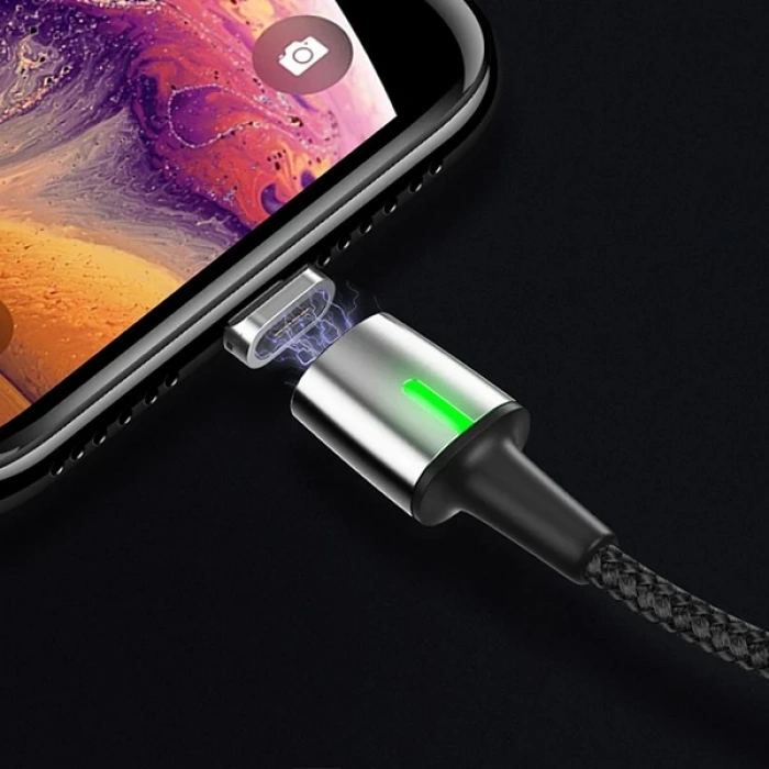 Nevamel Baseus Zinc Magnetic Usb Kablo Şarj Android Mikro Başlık 2Metre 1.5A-(5775)