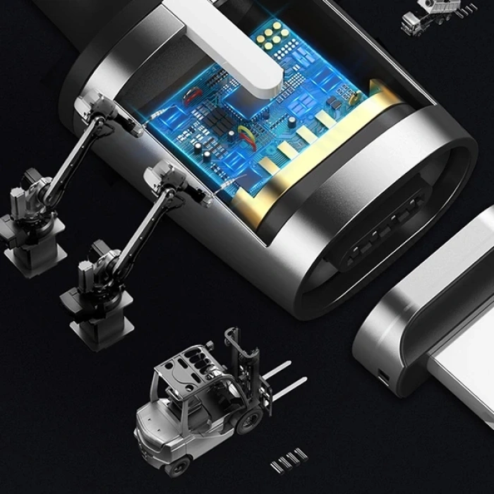 Nevamel Baseus Zinc Magnetic Usb Kablo Şarj Android Mikro Başlık 2Metre 1.5A-(5775)