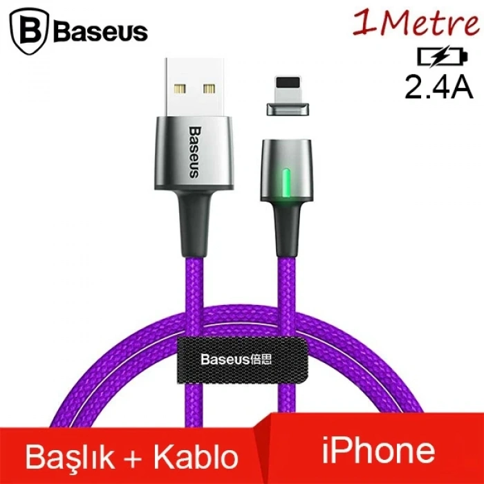 Nevamel Baseus Zinc Magnetic Usb Kablo Şarj İPhone 14-13-12-11 1Metre-(5775)