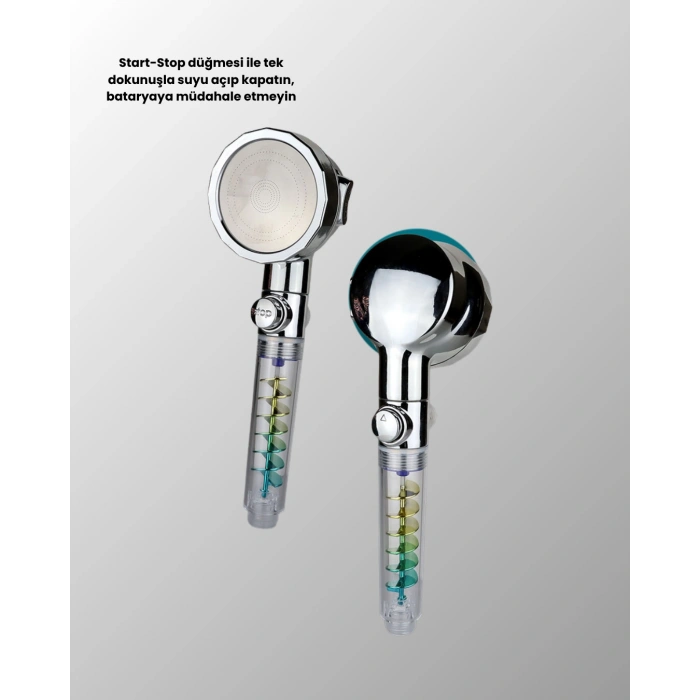 Nevamel Basınçlı El Duşu Başlığı – Döner Pervaneli Göz Kamaştıran Yağmur Etkisi