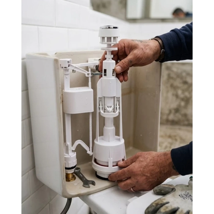 Nevamel® Basmalı Rezervuar İç Takımı Alt Girişli Sessiz Su Dolumlu Klozet İç Mekanizma Seti