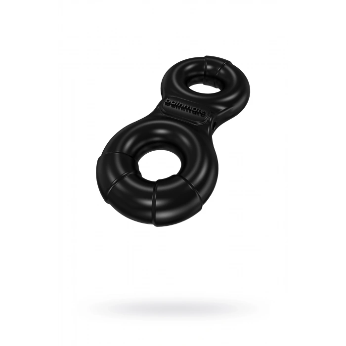 Nevamel® Bathmate Penis Üzerindeki Titreşim Halkası Eight, Elastomex, Siyah, Ø4-5 Cm