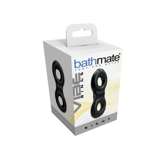 Nevamel® Bathmate Penis Üzerindeki Titreşim Halkası Eight, Elastomex, Siyah, Ø4-5 Cm