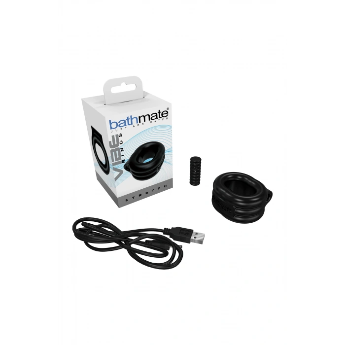 Nevamel® Bathmate Penis Üzerindeki Titreşim Halkası Stretch, Elastomex, Siyah, Ø5 Cm