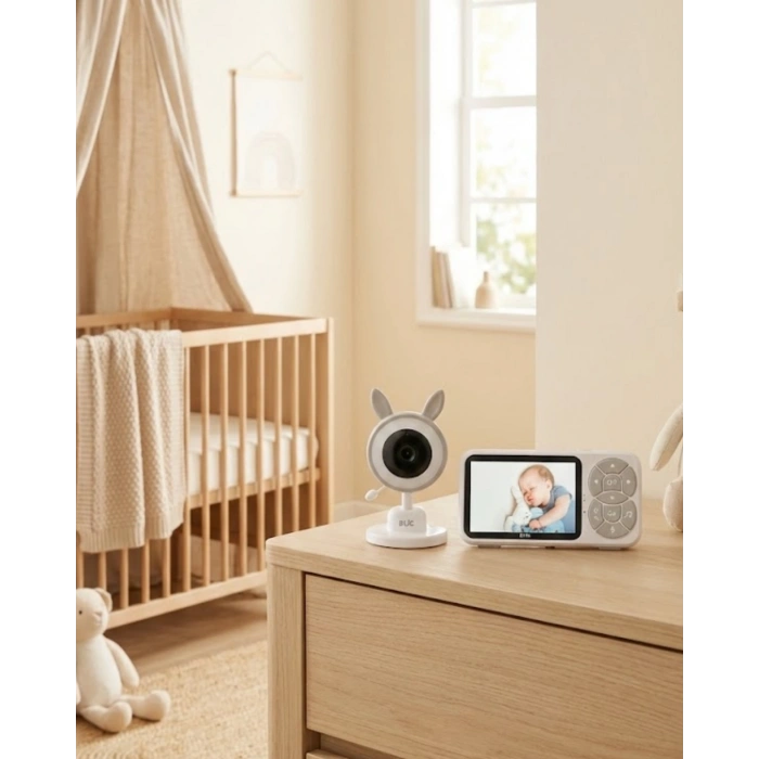 Nevamel® Bebek Kamerası Karşılıklı Konuşma RGB Işık Gece Görüşü ve Sıcaklık Alarmı