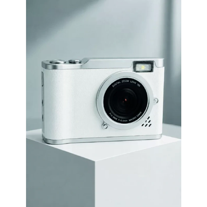 Nevamel® Beyaz 4K Dijital Kamera 2.4 İnç HD Ekran ve LED Flaşlı