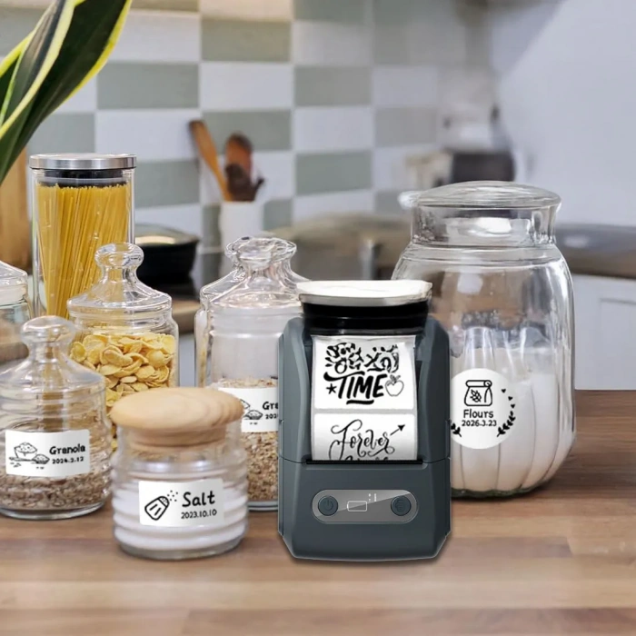 Nevamel Beyaz Kablosuz Portatif Etiket Yazıcısı