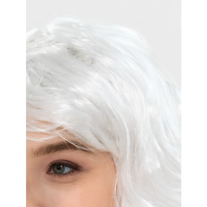 Nevamel Beyaz Renk Kahküllü Dalgalı Uzun Parti Peruğu