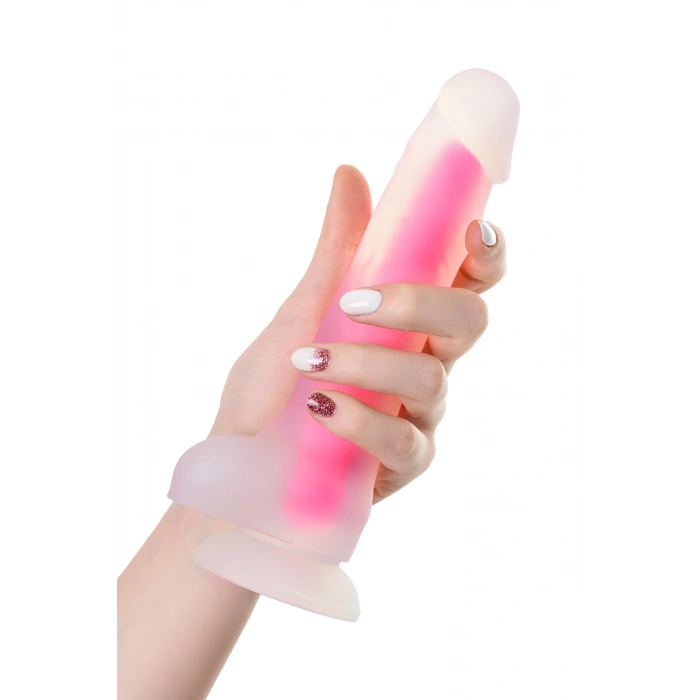 Nevamel® Beyond Tony Glow Gece Parlayan Dildo, Silikon,Şeffaf , 20 Cm