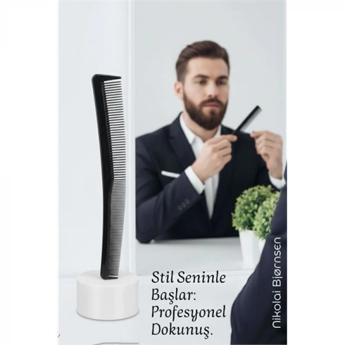 Nevamel® Bıyık Kesim ve Tarama Tarağı Eğimli Bıyık Tarağı