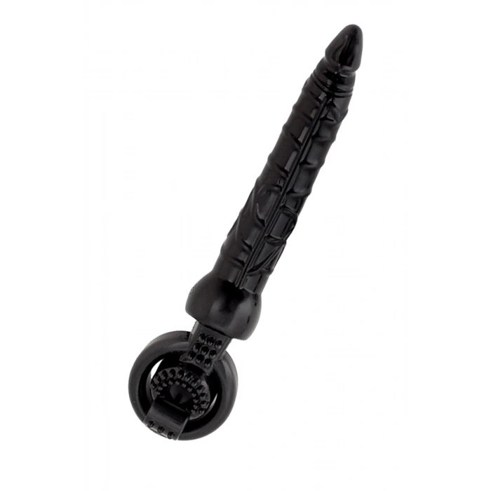 Nevamel® Black & Red Titreşimli Penis Eki, Pvc, Siyah, 24 Cm