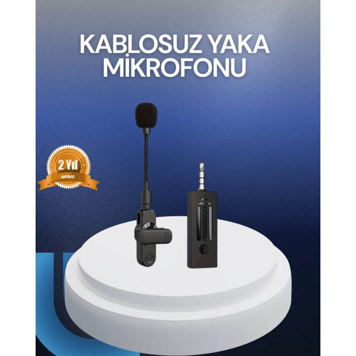 Nevamel® Bluetooth 5.2 Kablosuz Mikrofon – 360° Ses Algılama Gürültü Engelleme 4 Saat Çalışma