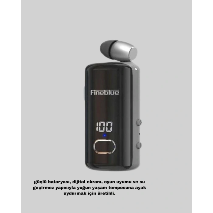 Nevamel Bluetooth 5.3 Kablosuz Kulaklık Geri Çekilebilir Kablolu ve Ekranlı