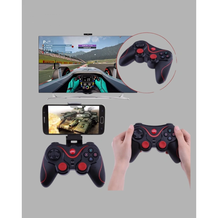 Nevamel® Bluetooth Gamepad Kablosuz Oyun Kumandası Tek Cihaz Destekli