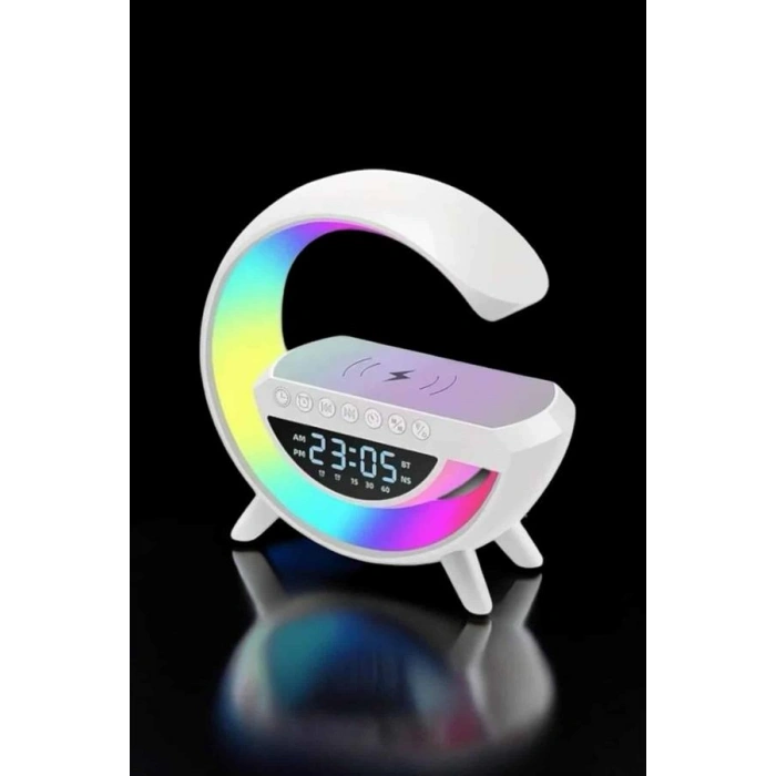 Nevamel® Bluetooth Hoparlör Dijital Göstergeli Wireless Şarj RGB Işıklı