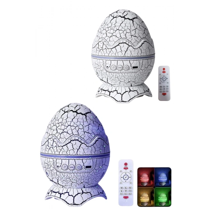 Nevamel Bluetooth Hoparlör Dinozor Yumurtası Gece Masa Lambası Projektör