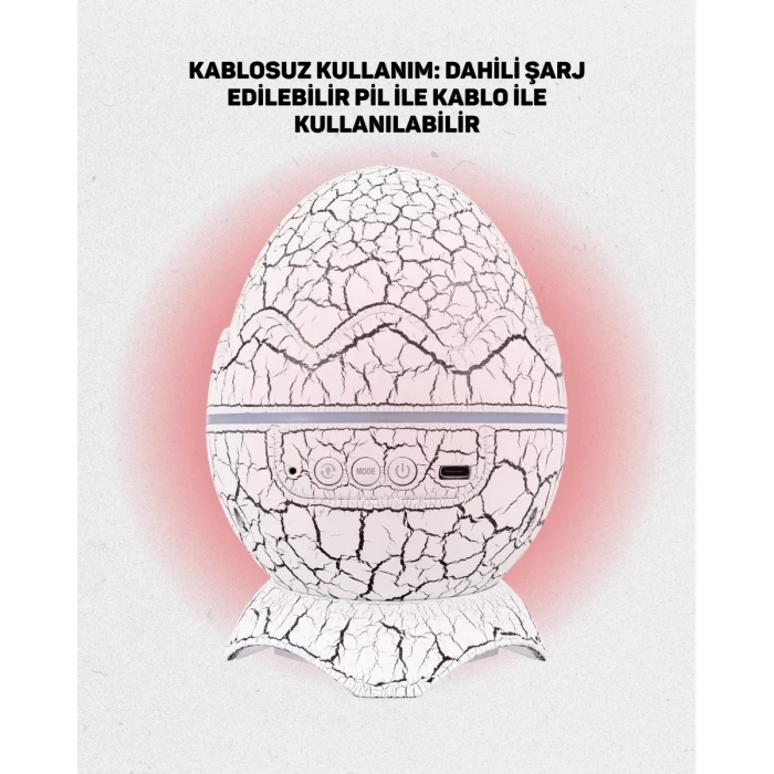 Nevamel® Bluetooth Hoparlör Özellikli 7 Renkli Gece Aydınlatması Yeni Nesil