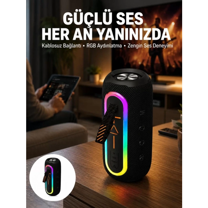 Nevamel® Bluetooth Hoparlör Uzun Pil Ömrü Taşınabilir Yüksek Ses Kaliteli Yeni Nesil