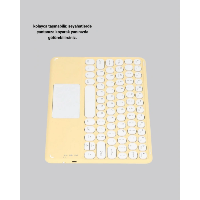 Nevamel Bluetooth Kablosuz Klavye – İnce Slim Model Tablet ve Akıllı TV Uyumlu Sessiz Tuşlu Taşınabilir Klavye