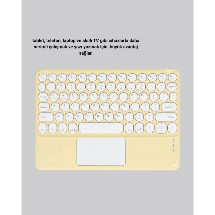 Nevamel Bluetooth Klavye – Kablosuz Sessiz Tuşlu Android iOS Windows Uyumlu Kompakt Taşınabilir Tasarım