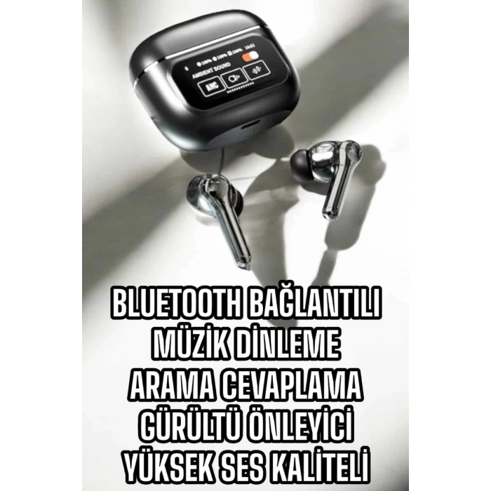 Nevamel® Bluetooth Kulaklık Kablosuz Ekranlı ANC/ENC Destekli Dokunmatik