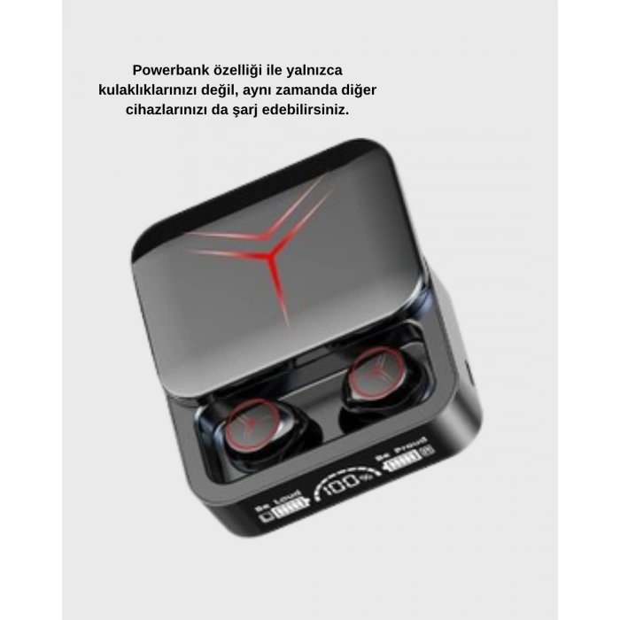 Nevamel Bluetooth Powerbank Kulaklık – Kablosuz Uzun Pil Ömrü Dokunmatik ve Yüksek Ses Kalitesi