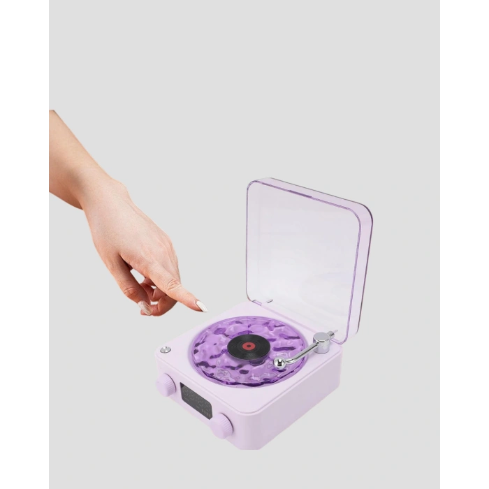 Nevamel® Bluetooth Retro Pikap Hoparlör 360 Derece Ses Projektörlü Gece Lambası Çok Fonksiyonlu