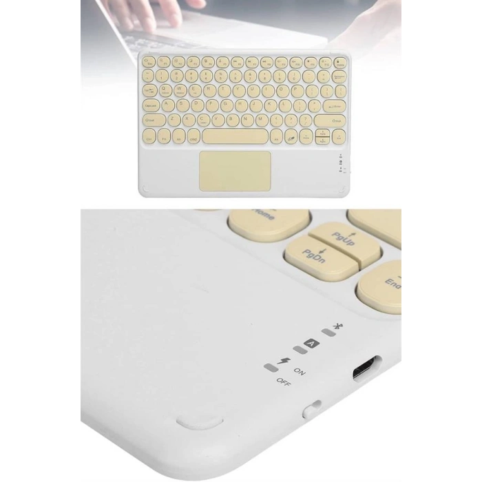 Nevamel Bluetooth Touchpad Klavye 10.9 inch Kablosuz Wifi Q Klavye Slim