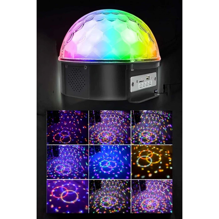 Nevamel Bluetooth ve Uzaktan Kumandalı Çok Renkli Masaüstü Disko Topu
