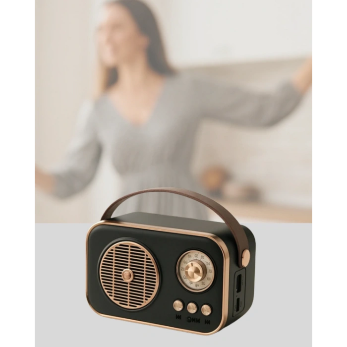 Nevamel Bluetooth’lu Retro Radyo – FM Destekli Nostaljik Hoparlör