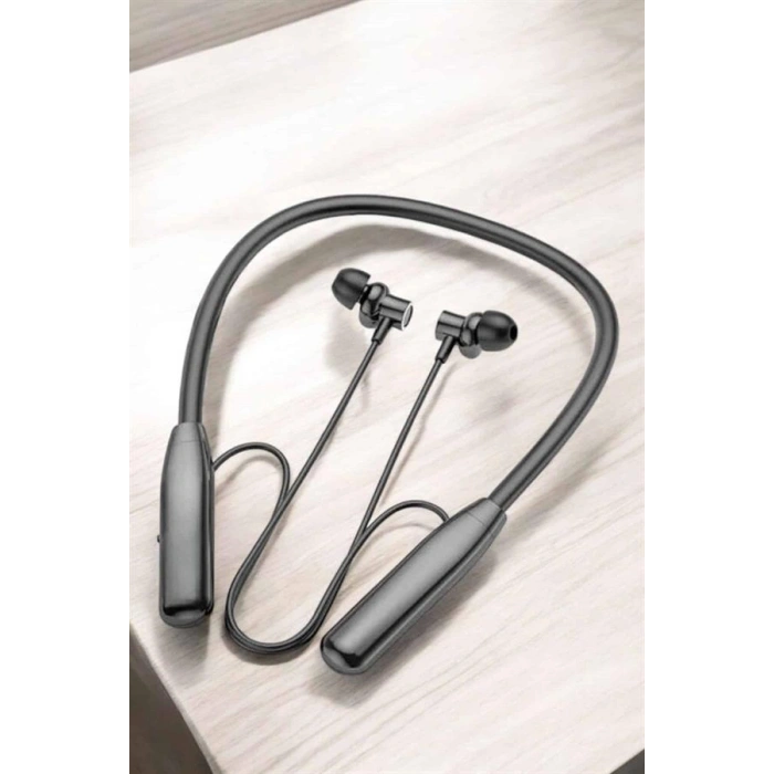 Nevamel Boyun Askılı Bluetooth Kulaklık Uzun Şarj Süreli Dijital Göstergeli Kablolu
