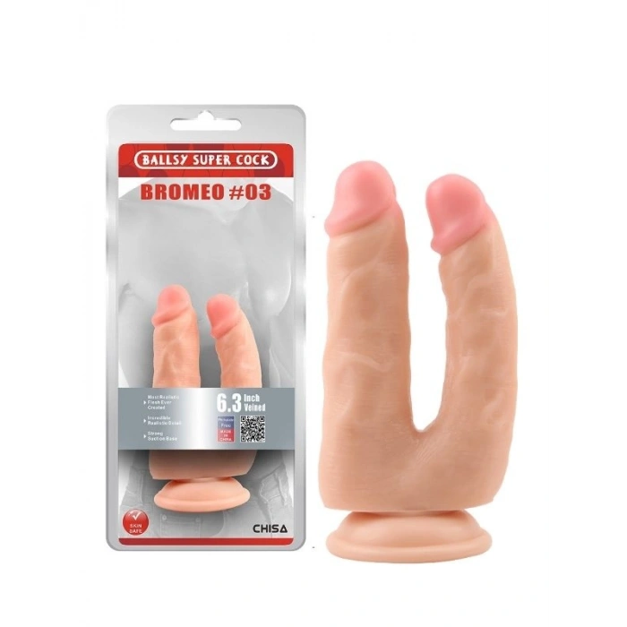 Nevamel® Bromeo Çiftli Kıkırdaklı Gerçekçi Dildo