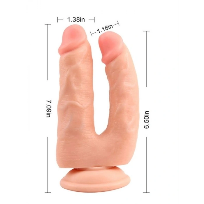 Nevamel® Bromeo Çiftli Kıkırdaklı Gerçekçi Dildo