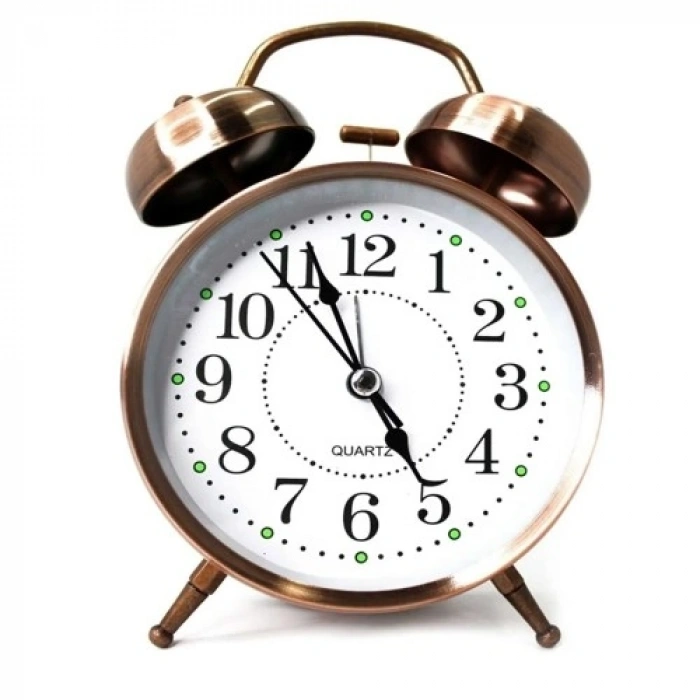 Nevamel Büyük Boy Metal Bakır Çalar Saat