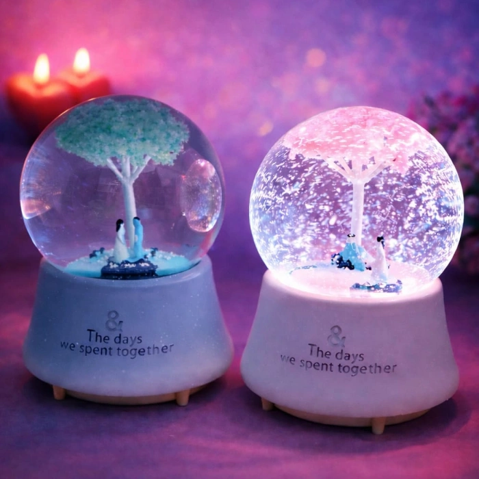 Nevamel® Büyük Boy Müzikli Romantik Çiftler Temalı Kar Küresi