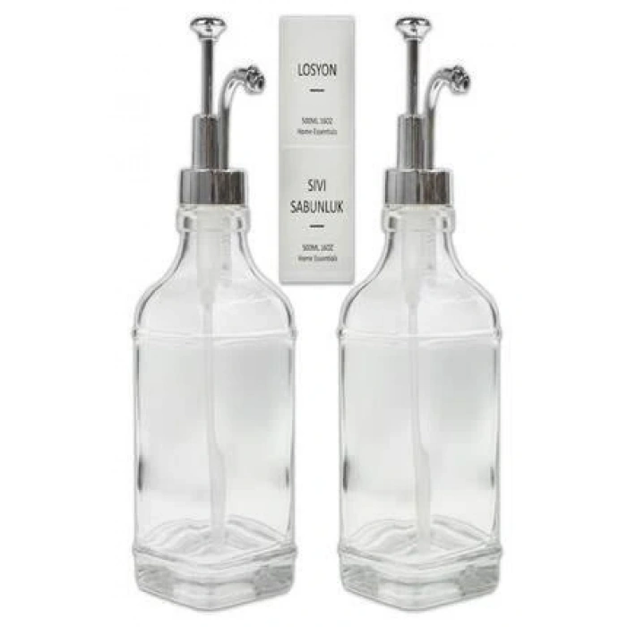 Nevamel Cam Sıvı Sabunluk Losyonluk Krom