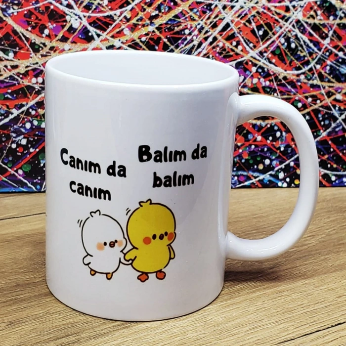 Nevamel Canım Da Canım Balım Da Balım Tasarımlı Kupa Bardak